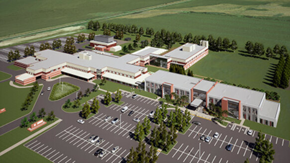 Boundary Trails Health Centre birds eye view