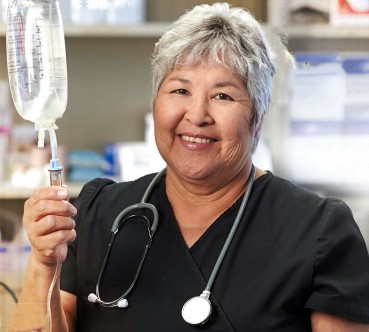 Indigenous Nurse w-IV bag