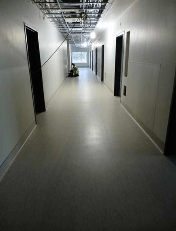 construction of the medical hallway at the Portage Regional Health Centre