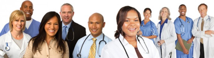 group of diverse healthcare professionals