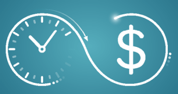 image of clock and dollar sign