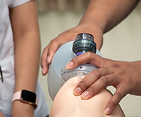 Training how to use respirator